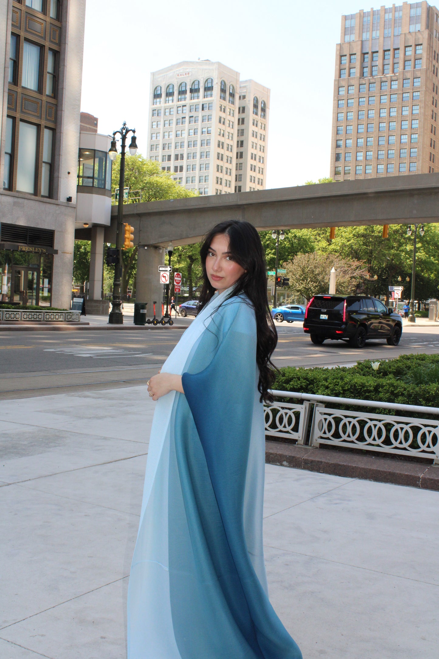 Dubai Abaya - Island Blue