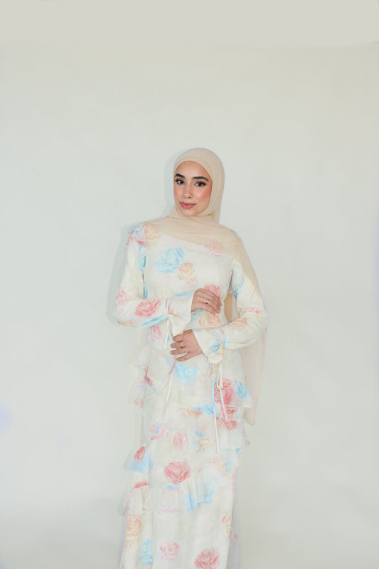 Young Love Cream Ruffle Dress