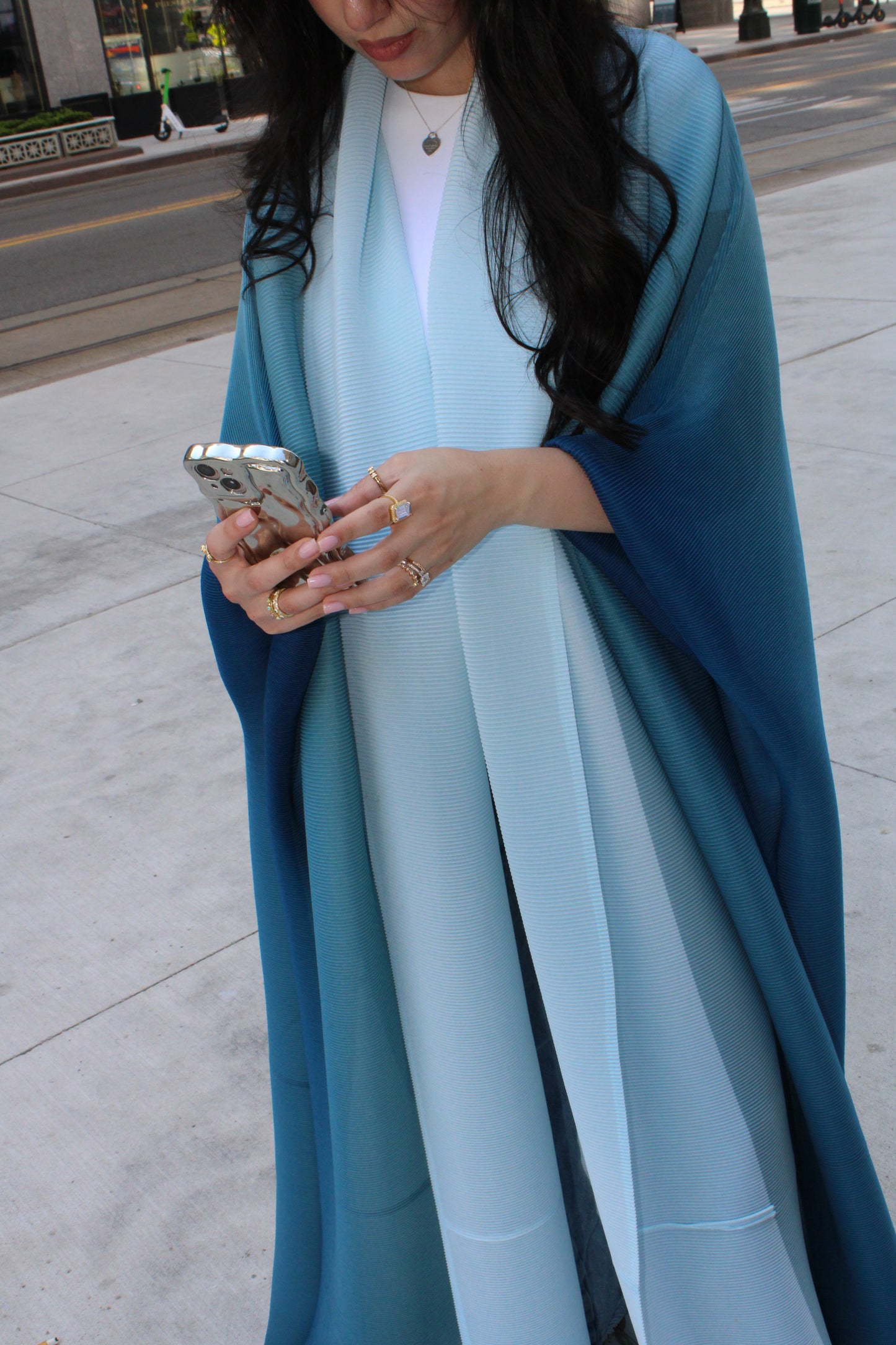 Dubai Abaya - Island Blue