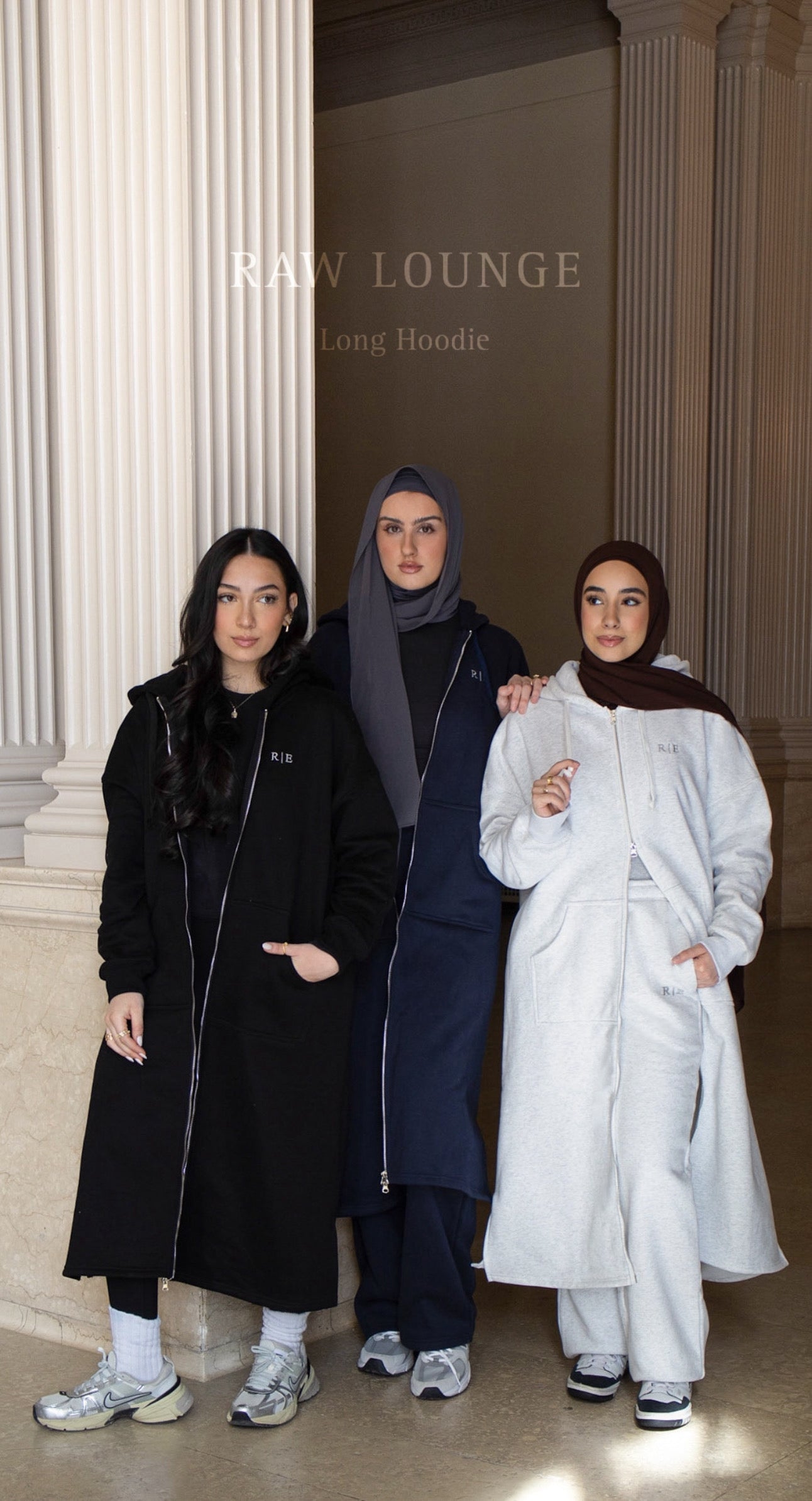 Raw Lounge Long Hoodie - Berry Navy