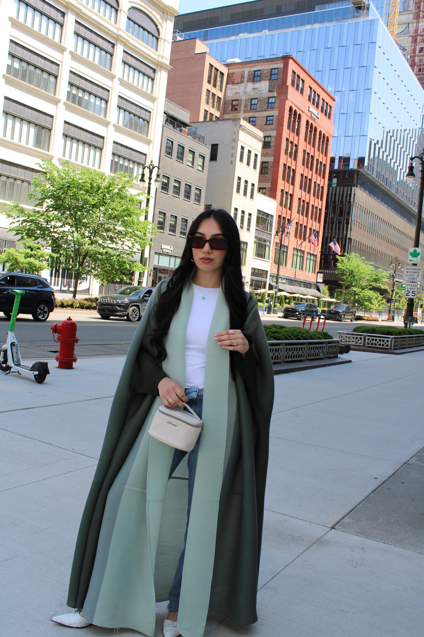 Dubai Abaya - Palms Green