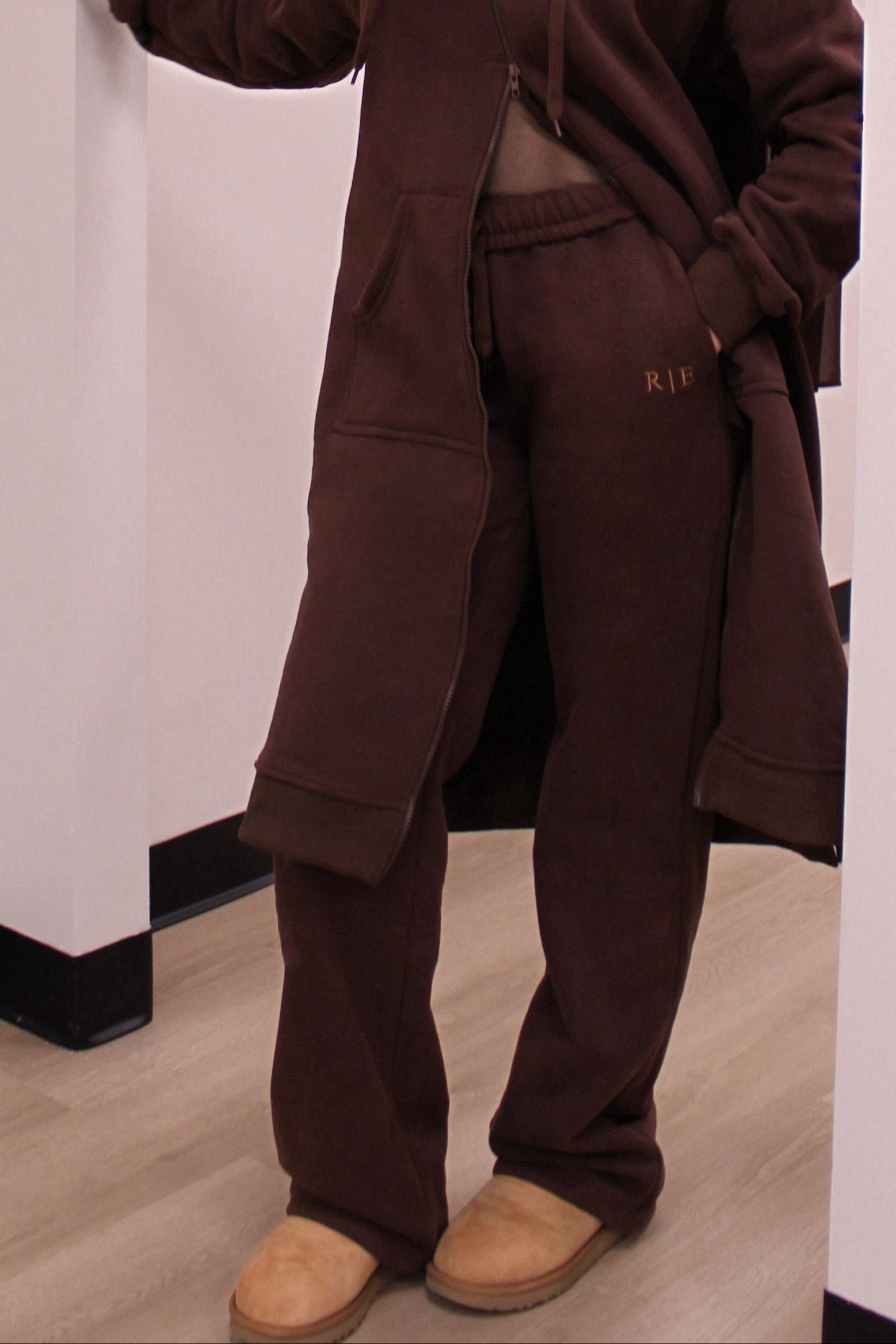 Raw Lounge Straight leg Joggers - Chestnut
